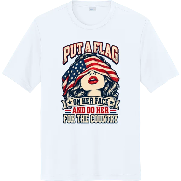 Put a Flag on Her Face - White