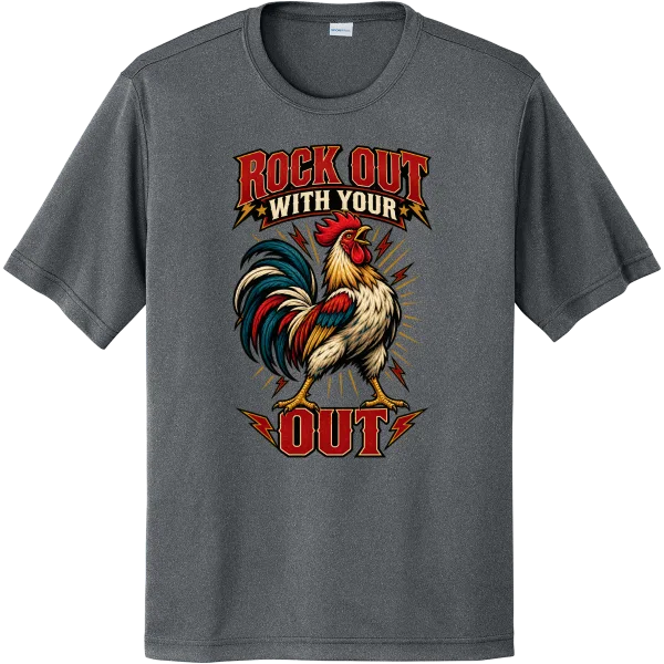 Rock Out With My Rooster Out - Iron Grey Heather