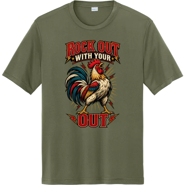 Rock Out With My Rooster Out - Olive Drab Green