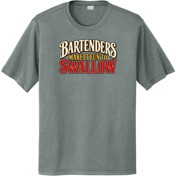 Bartenders Make It Fun to Swallow - Grey Concrete Heather