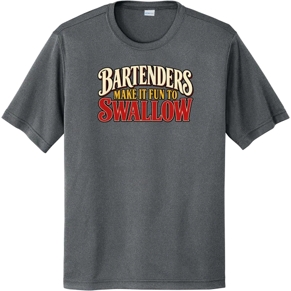 Bartenders Make It Fun to Swallow - Iron Grey Heather