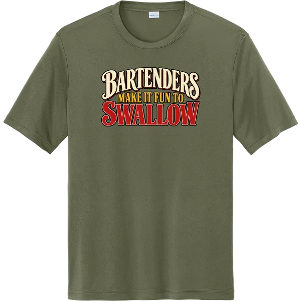 Bartenders Make It Fun to Swallow - Olive Drab Green