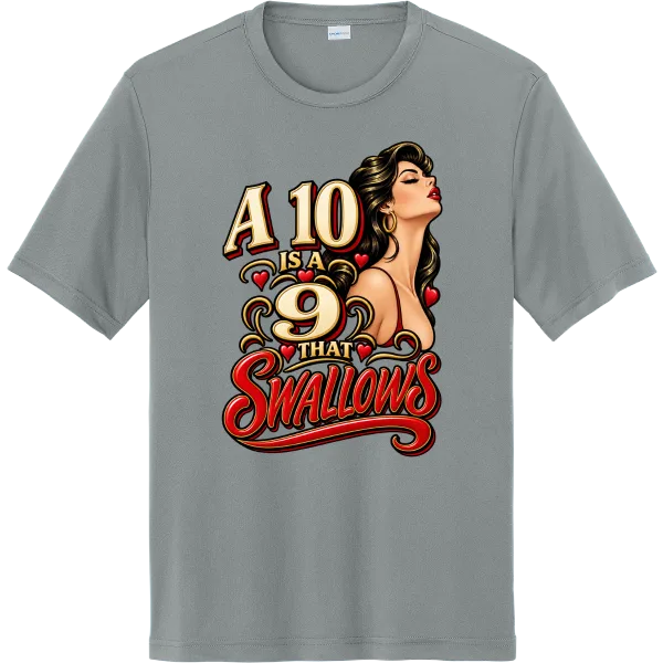 A 10 Is a 9 That Swallows - Grey Concrete