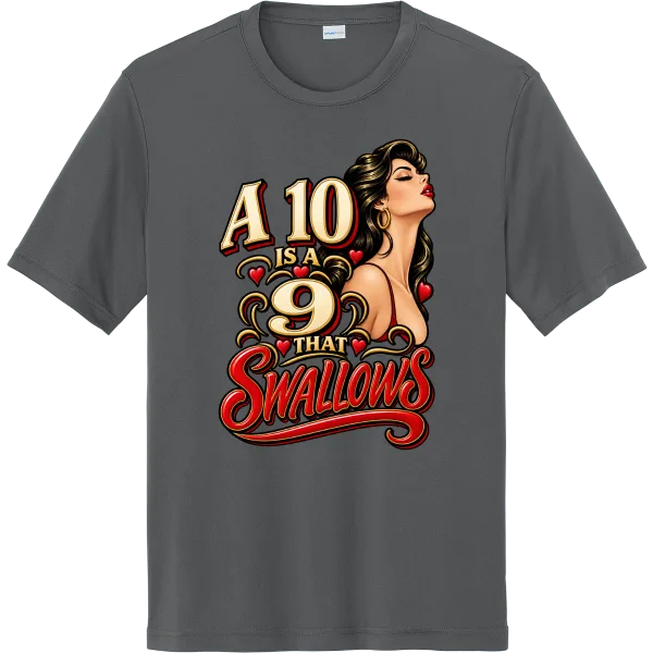 A 10 Is a 9 That Swallows - Iron Grey